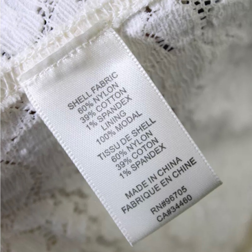 Rebecca Taylor Ivory Sleeveless Lace Shell Top ~ Size 8 - Picture 11 of 11